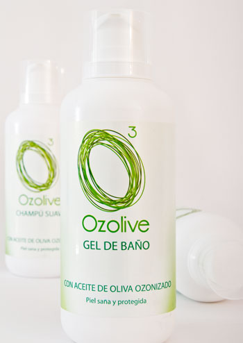 gel de baño con aceite de oliva ozonizado